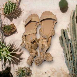 NWOT Vegan Suede Boho Gladiator Sandals